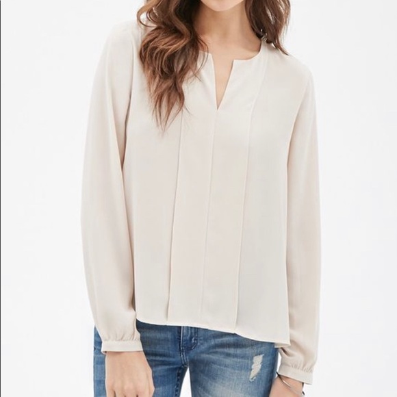 Forever 21 | Long Sleeve Sheer Chiffon Blouse - Picture 3 of 14